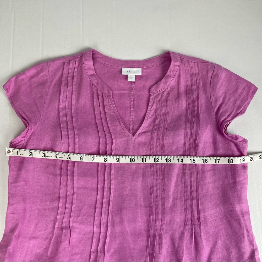 J. Jill Love Linen Pintucked Linen Shift  Dress Lavender Camilla Pink Size XS - Picture 14 of 15